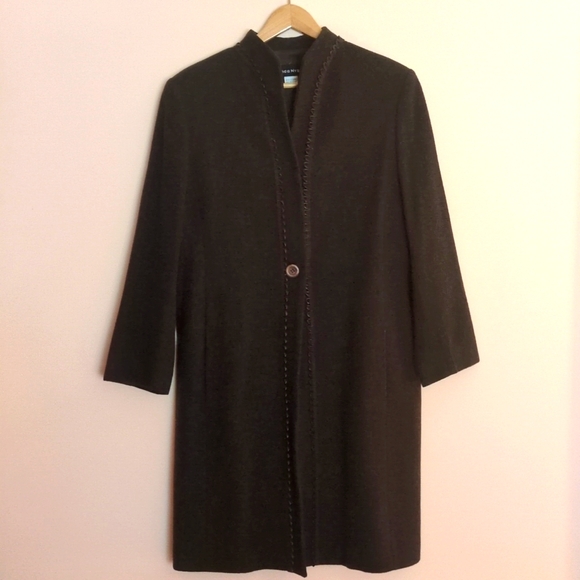 Bianca Nygard Gray Pea Coat sz 10 - Picture 1 of 6